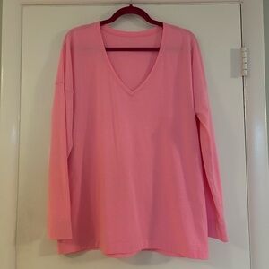 Lilly Pink V-Neck Top, M